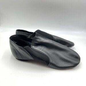 Capezio Adult 14W 14 WIDE WIDTH Black Leather EJ2A‎ Slip On Jazz Dance Shoes